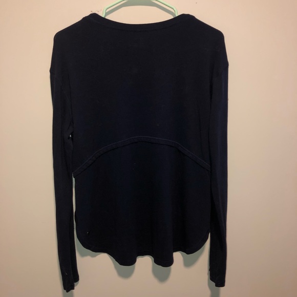 Navy blue Zella Athletic Long Sleeve Shirt - Picture 3 of 3